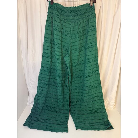 Ces Femme NWOT Boho Green Wide-Leg Pants Womens L - Picture 4 of 5